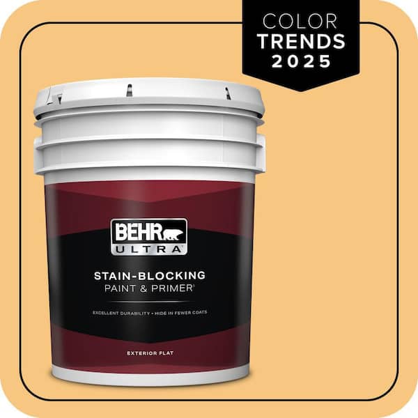 BEHR ULTRA 5 gal. #PPU6-07 Jackfruit Flat Exterior Paint & Primer