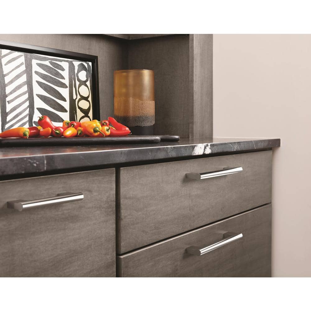Versa 3-3/4 inch Polished Chrome Modern Cabinet Bar Pull