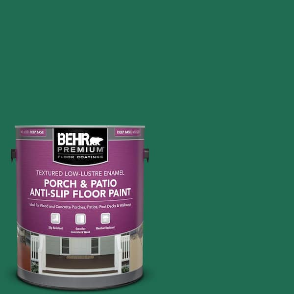 BEHR PREMIUM 1 gal. #P430-7 Sparkling Emerald Textured Low-Lustre Enamel Interior/Exterior Porch and Patio Anti-Slip Floor Paint