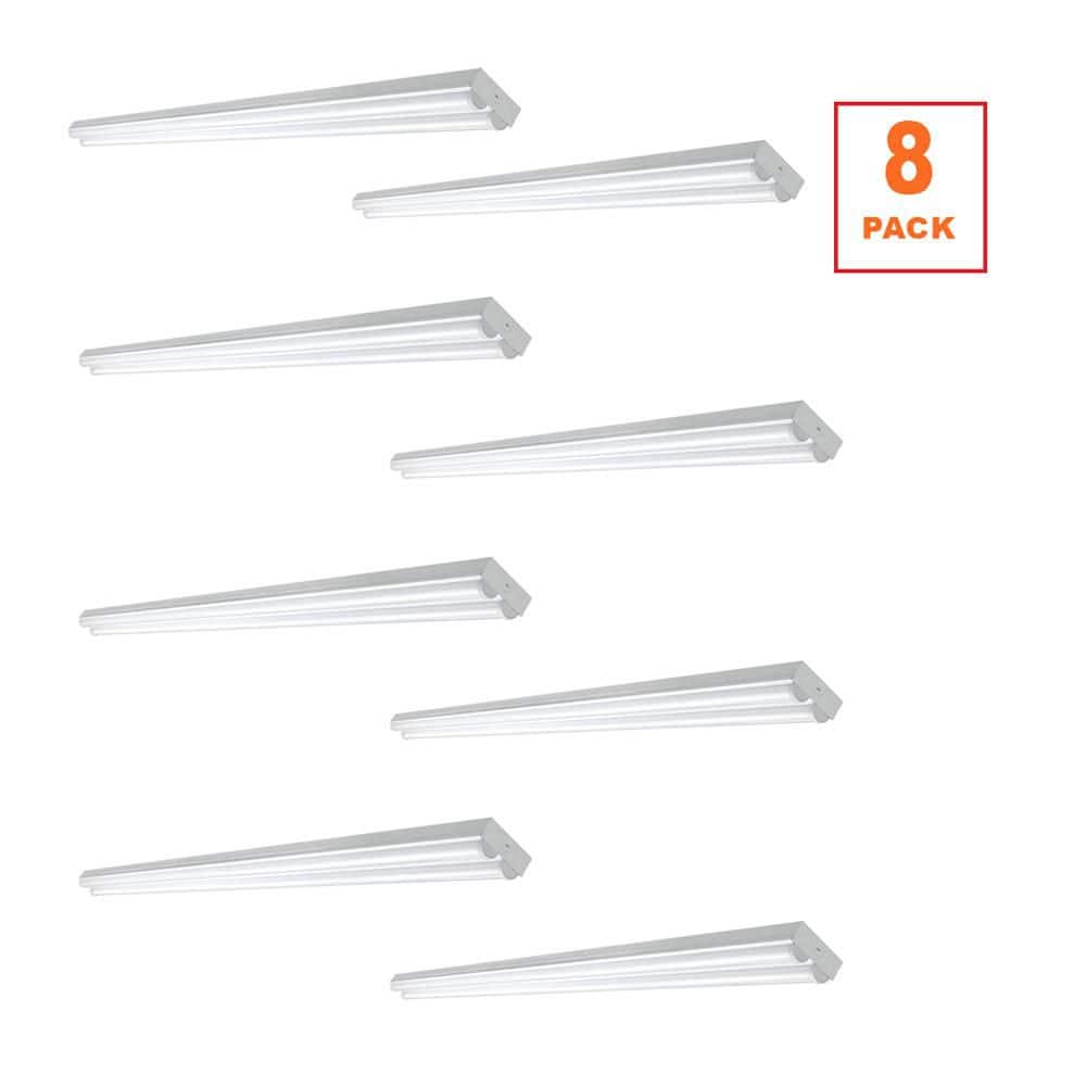LEDランプ用ホワイトシェード 120cm Commercial Electric 8 ft. 9000LM 90W 2-Light LED White Strip Light