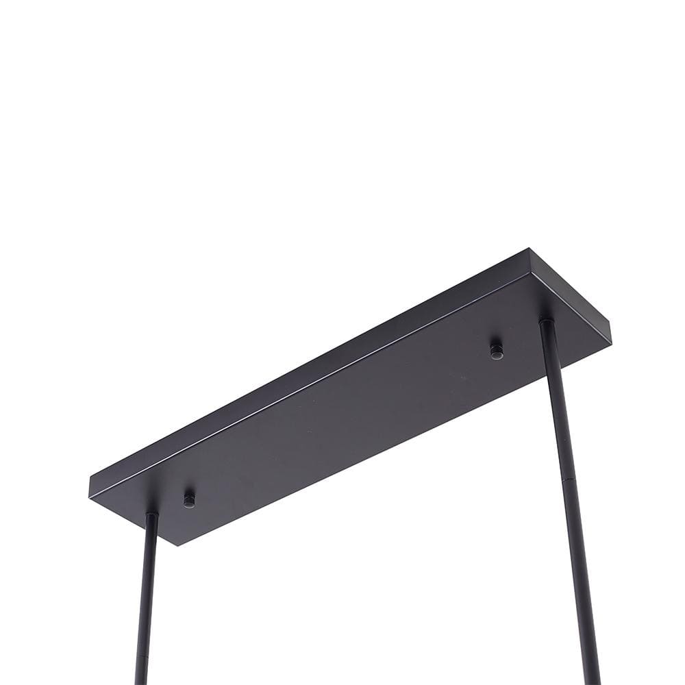 Black Crystal Plug-in Chandelier with Metal Frame