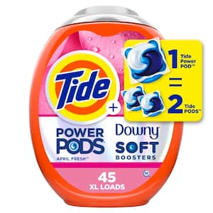 2-in-1 Power Pods with Downy April Fresh Scent Laundry Detergent Pods (45-Count)