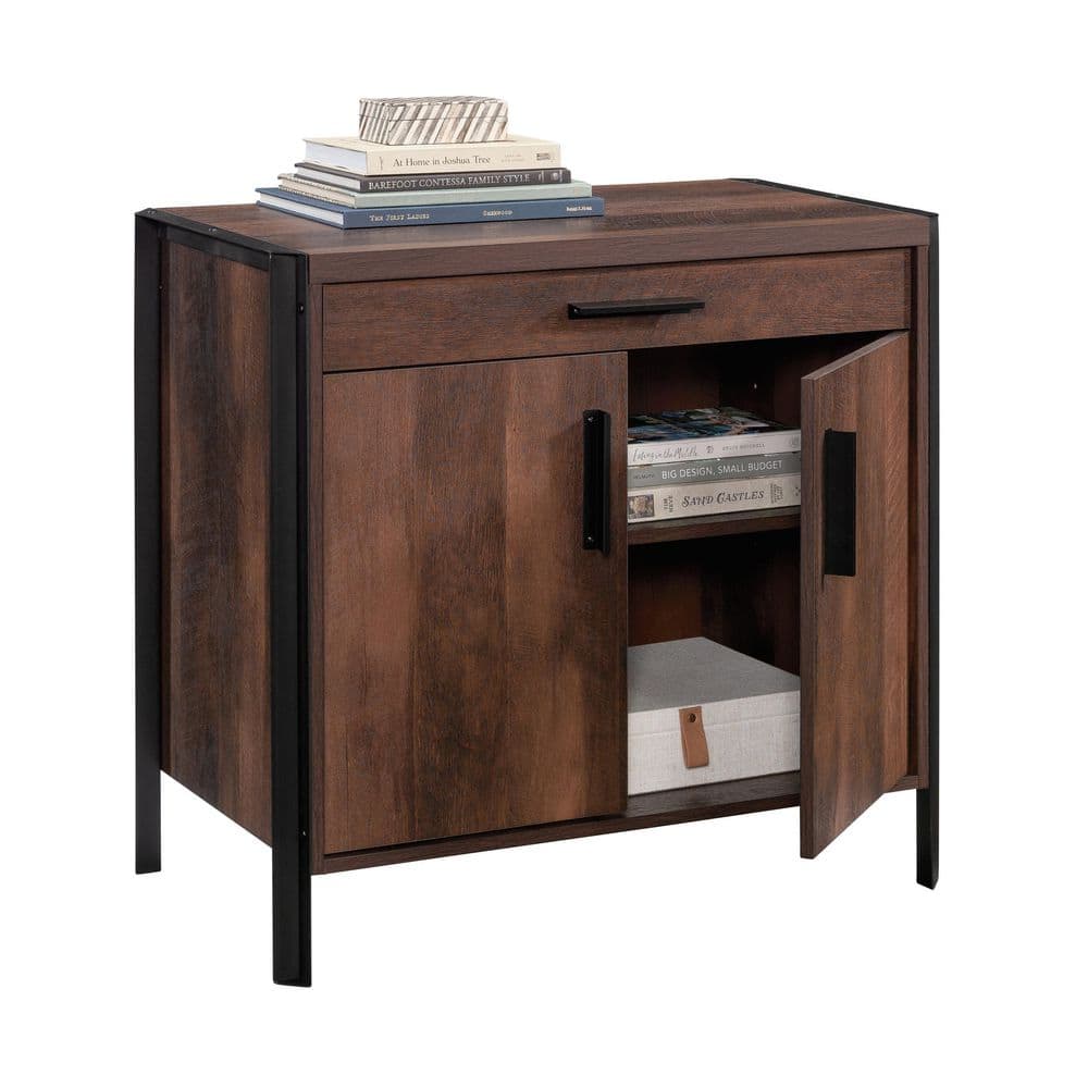 Barrel Oak 2-Door Office Credenza with Adjustable Shelving