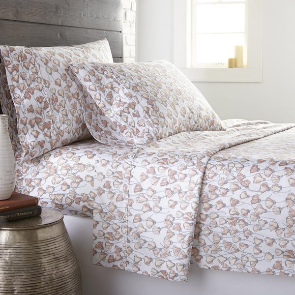 Southshore Fine Linens Forevermore 22 in. Extra Deep 4-Piece Blush Pocket 300-Thread Count Cotton Full Sheet Set