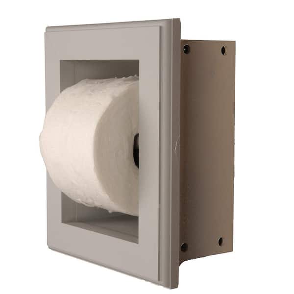 Newton Recessed Toilet Paper Holder 16 Holder In Primed In Niche Frame In Gray Tp 16 Primed The Home Depot