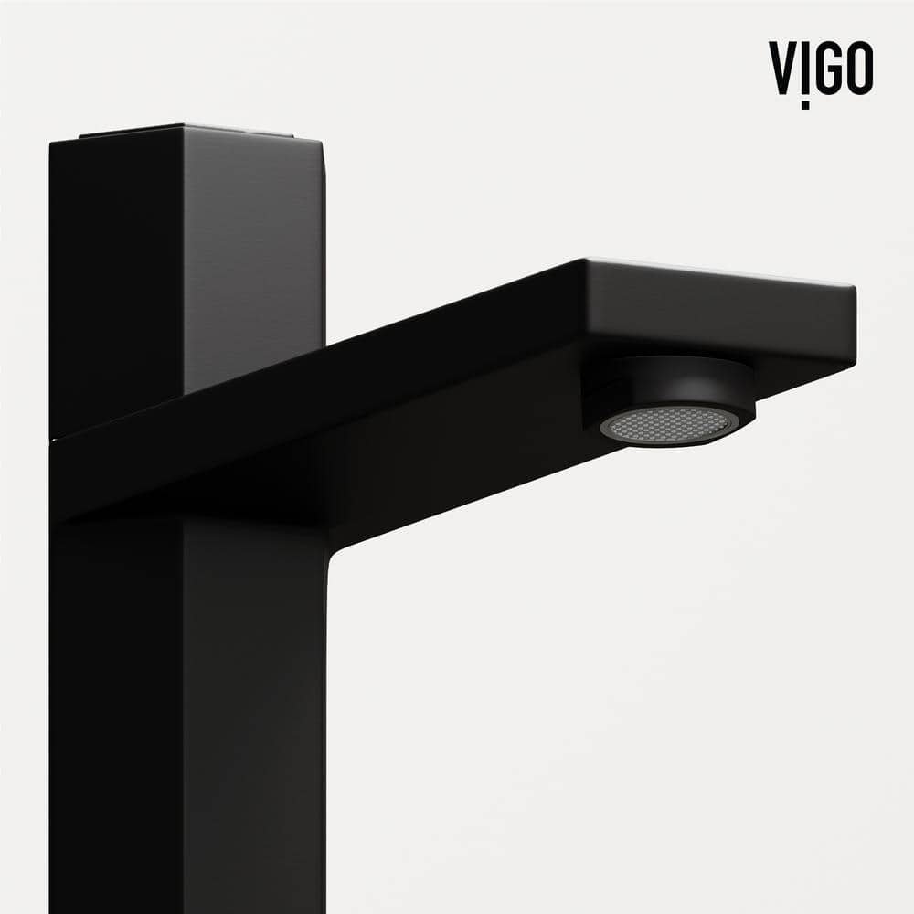 Nova Matte Black Single Handle Vessel Sink Faucet