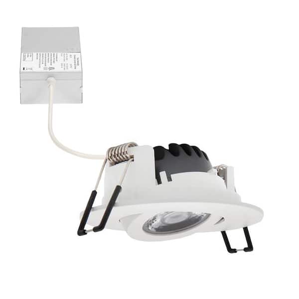 Maxxima 3 in. Round 4000K Neutral White New Construction IC Rated Canless Recessed Integrated LED Kit