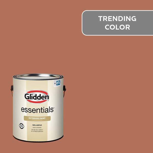 Glidden Essentials 1 gal. PPG1067-5 Copper Beech Satin Exterior Paint