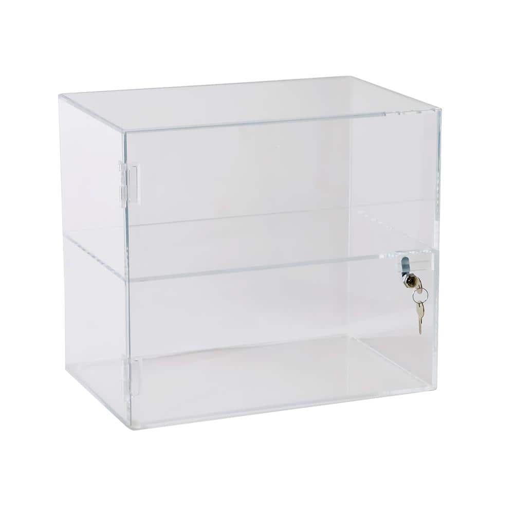 Display Cabinet with lock 2 Keys & 2  removable shelves glass  acrylic 