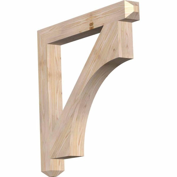 Ekena Millwork 3.5 in. x 32 in. x 32 in. Douglas Fir Westlake Craftsman Smooth Bracket