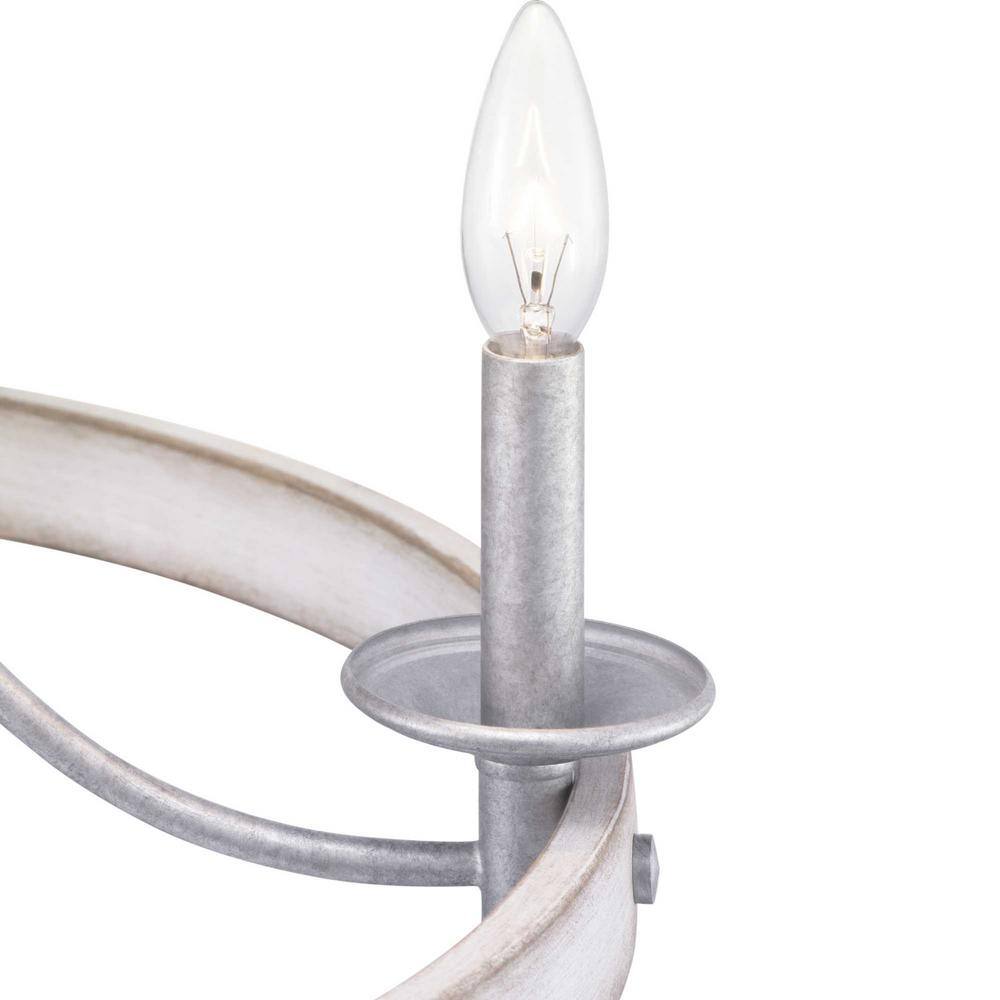 Gulliver 5-Light Galvanized Chandelier with Weathered Driftwood Texture