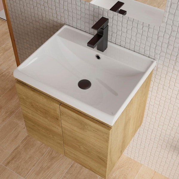HOMEVY STUDIO Niza 20 in. W x 16 in. D x 20.5 in. H Single Sink