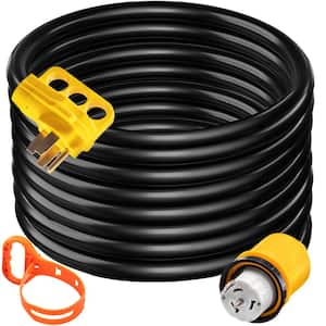 12,000-Watt Black Cable 10 ft. Generator Power Cord 50 Amp 250-Volt ETL Listed Extension Cord