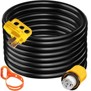 50 ft. 50 Amp 250-Volt 12,000-Watt Black Cable Generator Power Cord ETL Listed Extension Cord