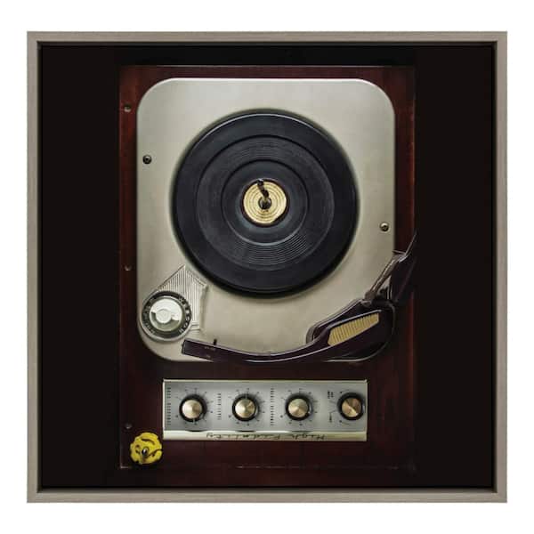 Kate and Laurel 1-Piece Gray Framed Canvas Art Print, 22.00 in. x 22.00 in.