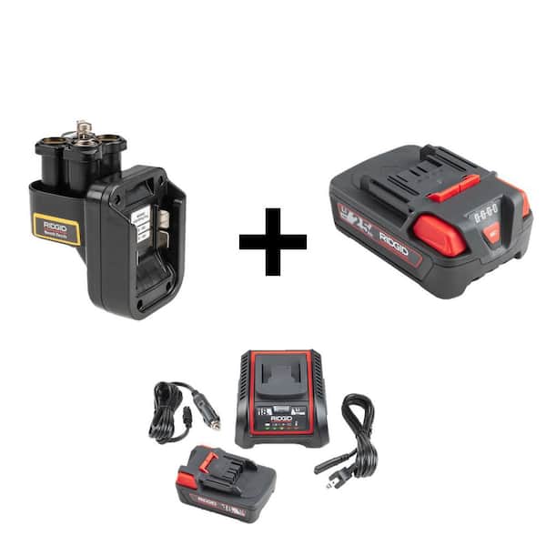 18V Adaptor for SeekTech SR-20, SR-24 or NaviTrack Scout Locator w/ 18V 2. 5Ah Advanced Lithium Battery & Charger Bundle