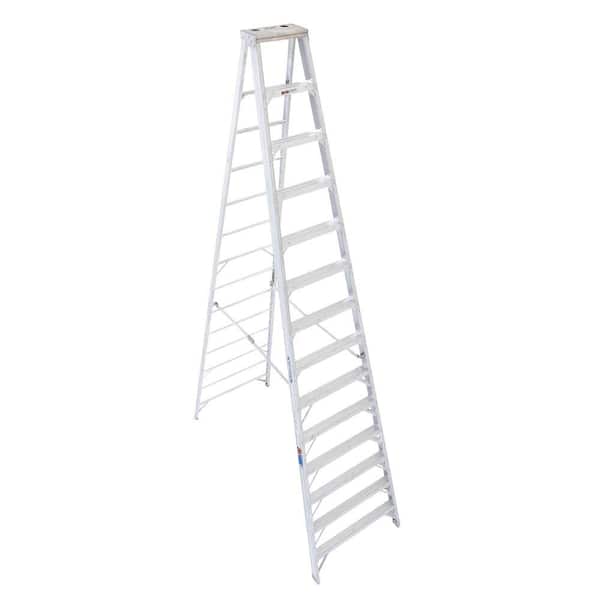 Werner 14 ft. Aluminum Step Ladder with 300 lb. Load Capacity Type IA Duty Rating