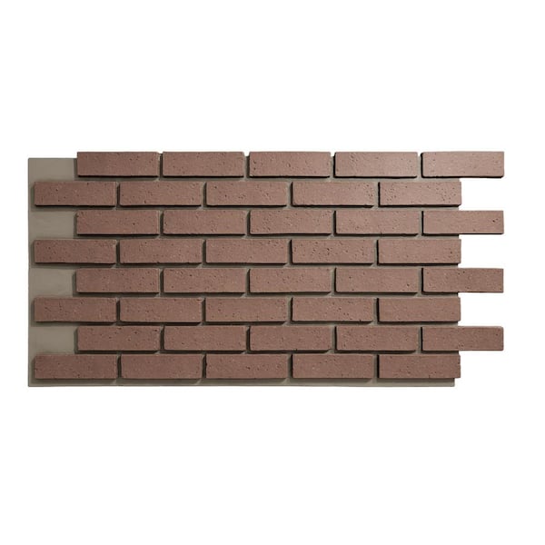 Everstone Traditional Faux Brick 44 in. x 21.75 in. Polyurethane Siding