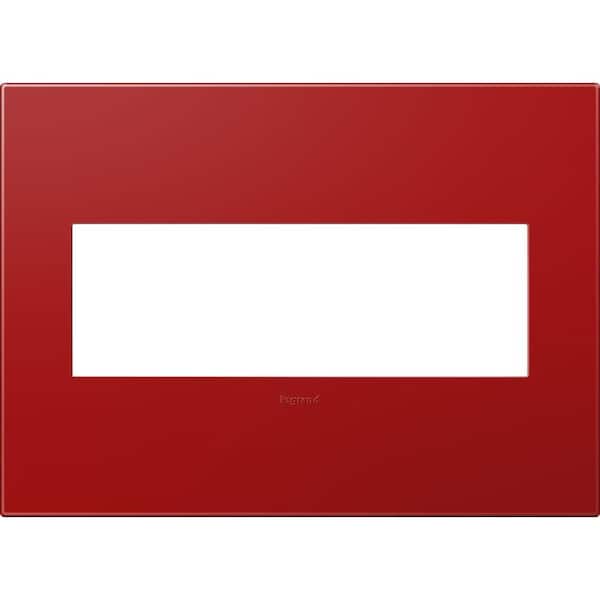 Legrand adorne 3 Gang Decorator/Rocker Wall Plate, Cherry (1-Pack)