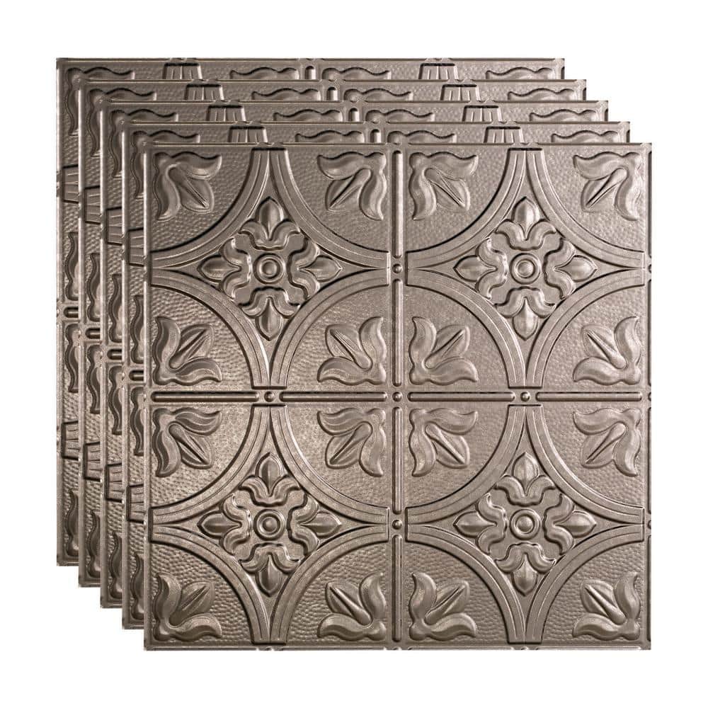 Fasade Traditional #2 ft. x ft. Galvanized Steel Lay-In Vinyl Ceiling  Tile 20 PL5230 The Home Depot