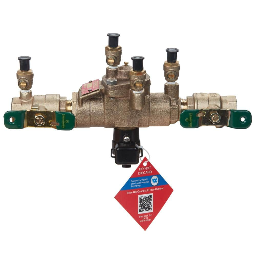 Watts 3 4 In Lead Free Reduced Pressure Zone Backflow Preventer Assembly Quarter Turn Shutoff