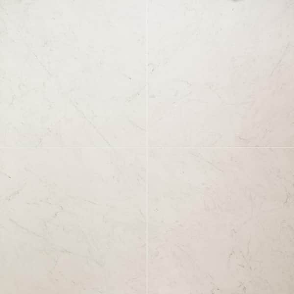 Ivy Hill Tile Saroshi Carrara Giola 23.62 in. x 23.62 in. Matte Marble Look Porcelain Floor and Wall Tile (15.5 sq. ft./Case)