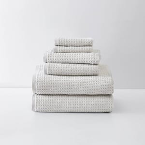 Northern Pacific 6-Piece Beige Cotton Towel Set