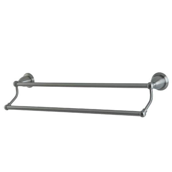 Kingston Brass Heritage 24 in. Wall Mount Dual Towel Bar in Brushed Nickel