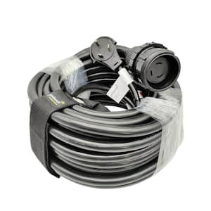 100 ft. 10/3 RV 30 Amp 125-Volt TT-30P to L5-30R RV/Marine Shore Power Extension Cord (TT-30P to L5-30R), Black