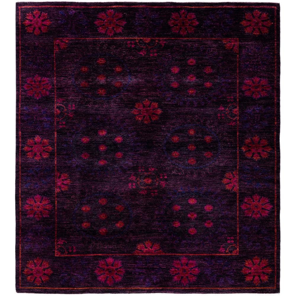 Fine Vibrance Purple 6 X 9 Hand Knotted Wool Indoor Area Rug price history on PriceWatchPro
