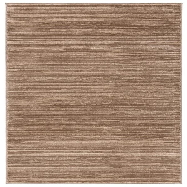 SAFAVIEH Vision Light Brown 4 ft. x 4 ft. Square Solid Area Rug