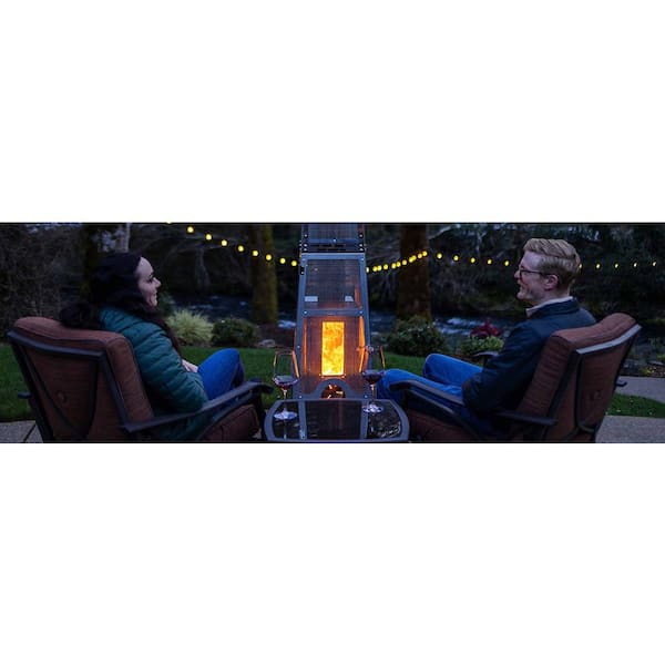 Wood pellet, gravity fed outdoor cook stoves & patio heaters