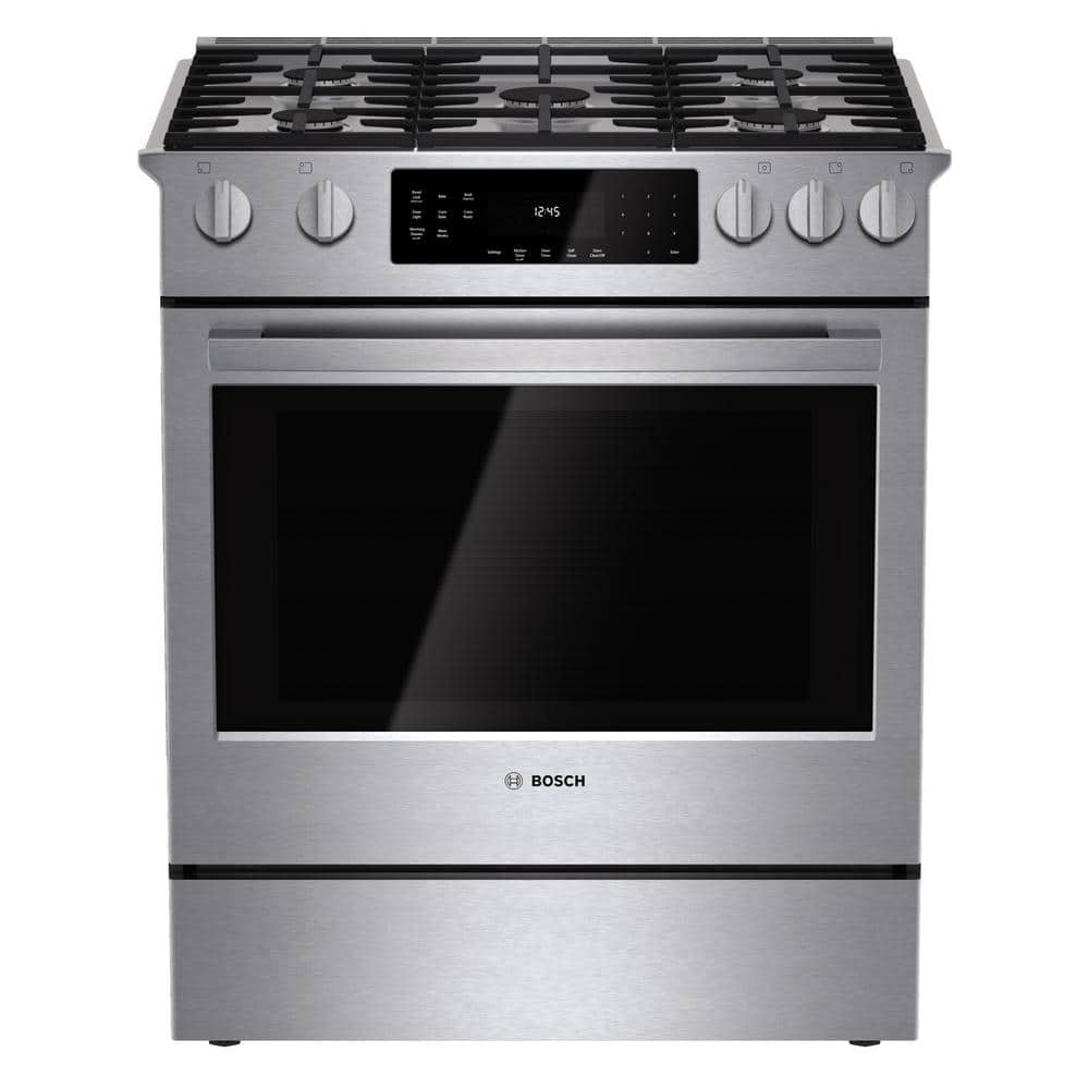 Bosch 800 Series 30 in. 4.8 cu. ft. Slide-In Gas Range with Self