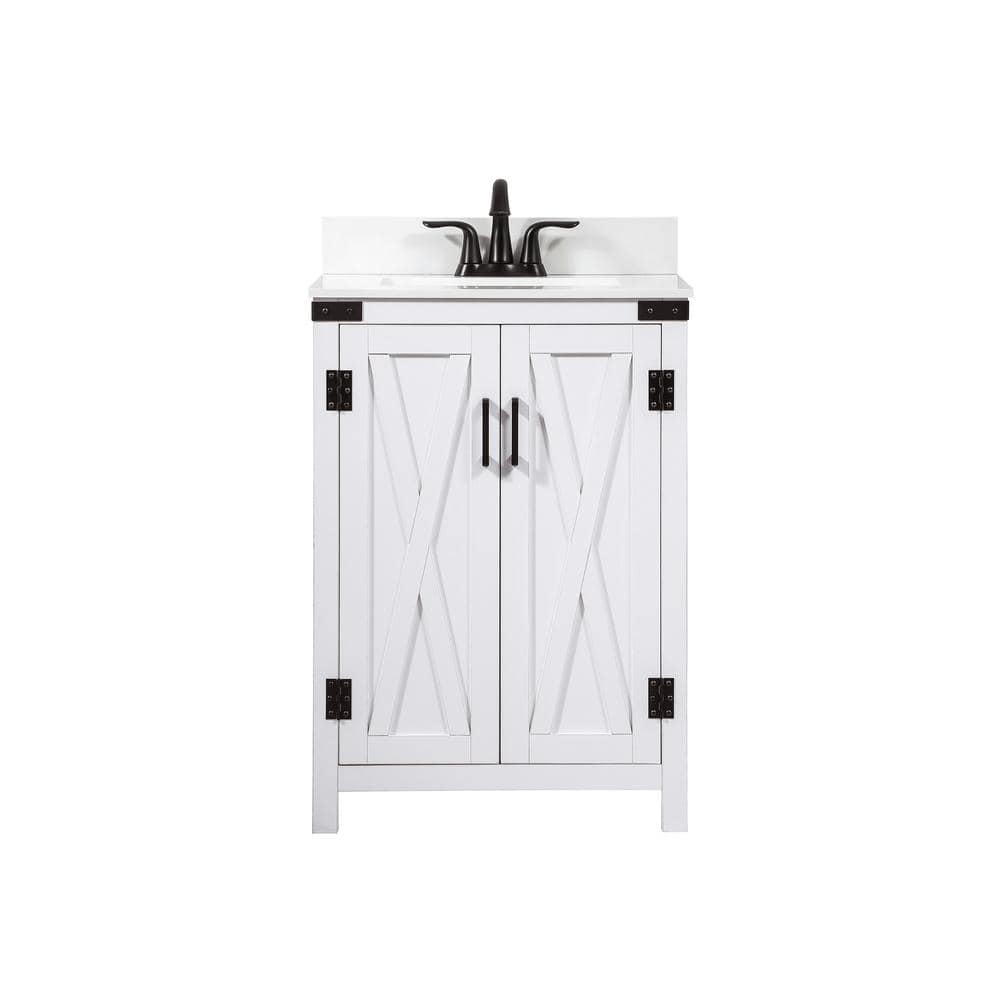 Timeless Home 30 in. W x 22 in. D x 34.13 in. H Bath Vanity in Black with C