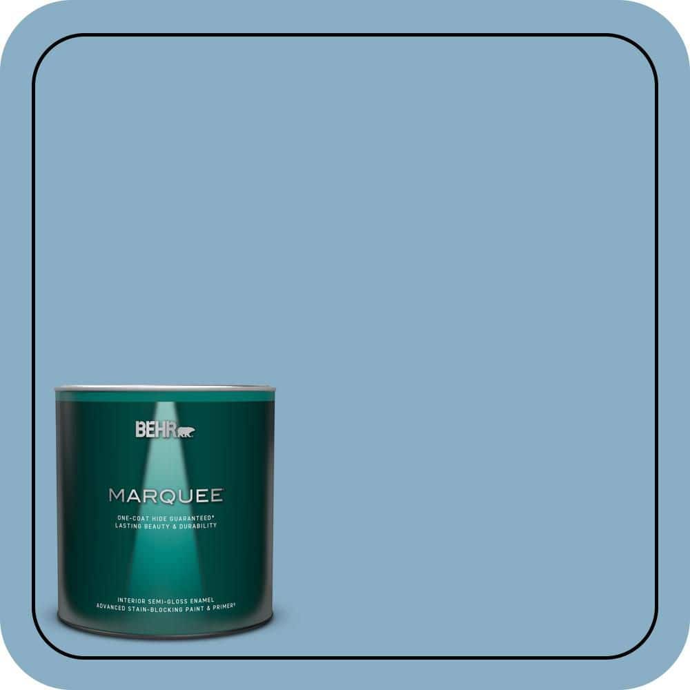 1 qt. #S500-4 Chilly Blue One-Coat Hide Semi-Gloss Enamel Interior Paint & Primer price history on PriceWatchPro