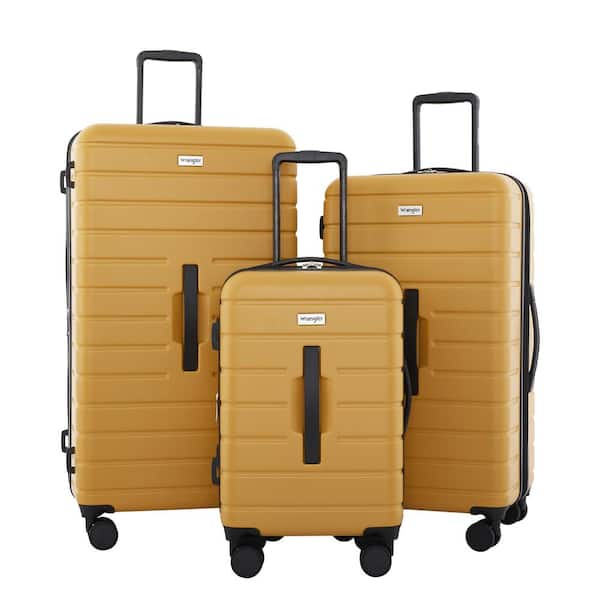 TCL Wrangler 3-Piece Amber 28 in. ,25 in. 20 in.  Exp. Hard side Rolling Trunk-Style Luggage 360° 8-Wheel System Luggage Set