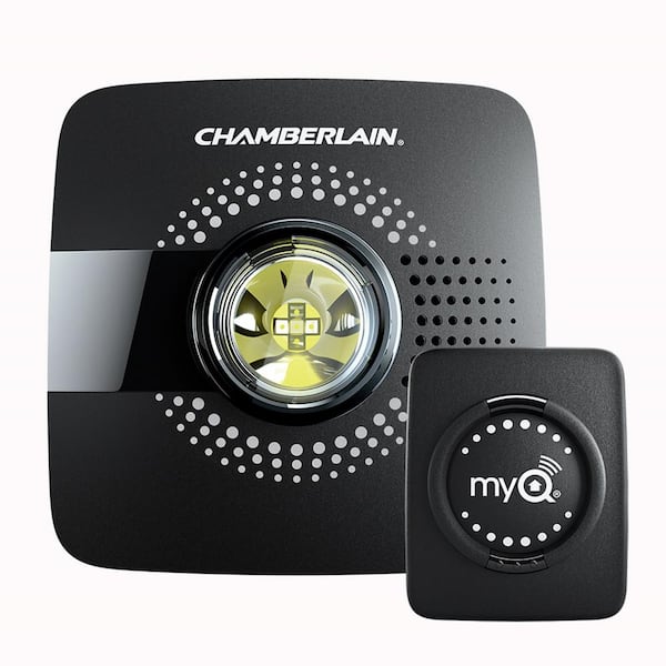 Chamberlain 7-3/8 in. W x 6-1/2 in. H Garage Door MyQ Smart Garage Hub Black