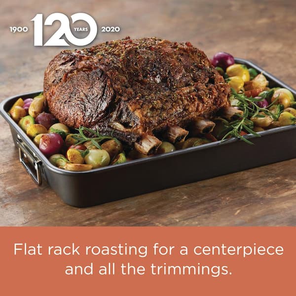 Farberware Stainless Steel Roasting Pan 14x10 NEW fits up to