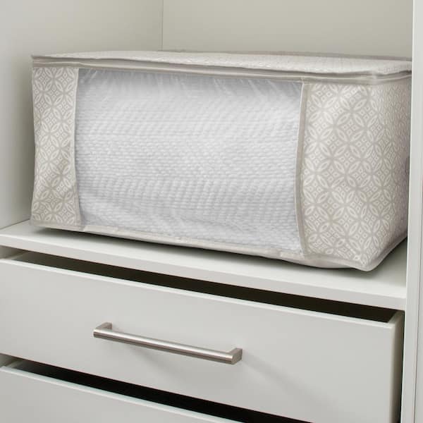 Simplify Blanket Bag Closet Storage in Black Nonwoven 