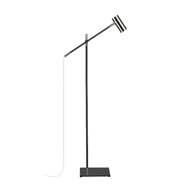 OttLite LED Floor Lamp 45.13-in Neutral Grey Shaded Floor Lamp in the Floor  Lamps department at
