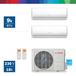 Pro Pack 2-Zone 18,000 BTU 1.5 Ton Ductless Mini Split Air Conditioner with Heat Pump 230V