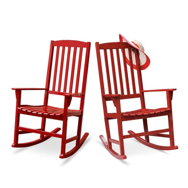 Cambridge Casual Thames Red Wood Outdoor Rocking Chair (Set Of 2)