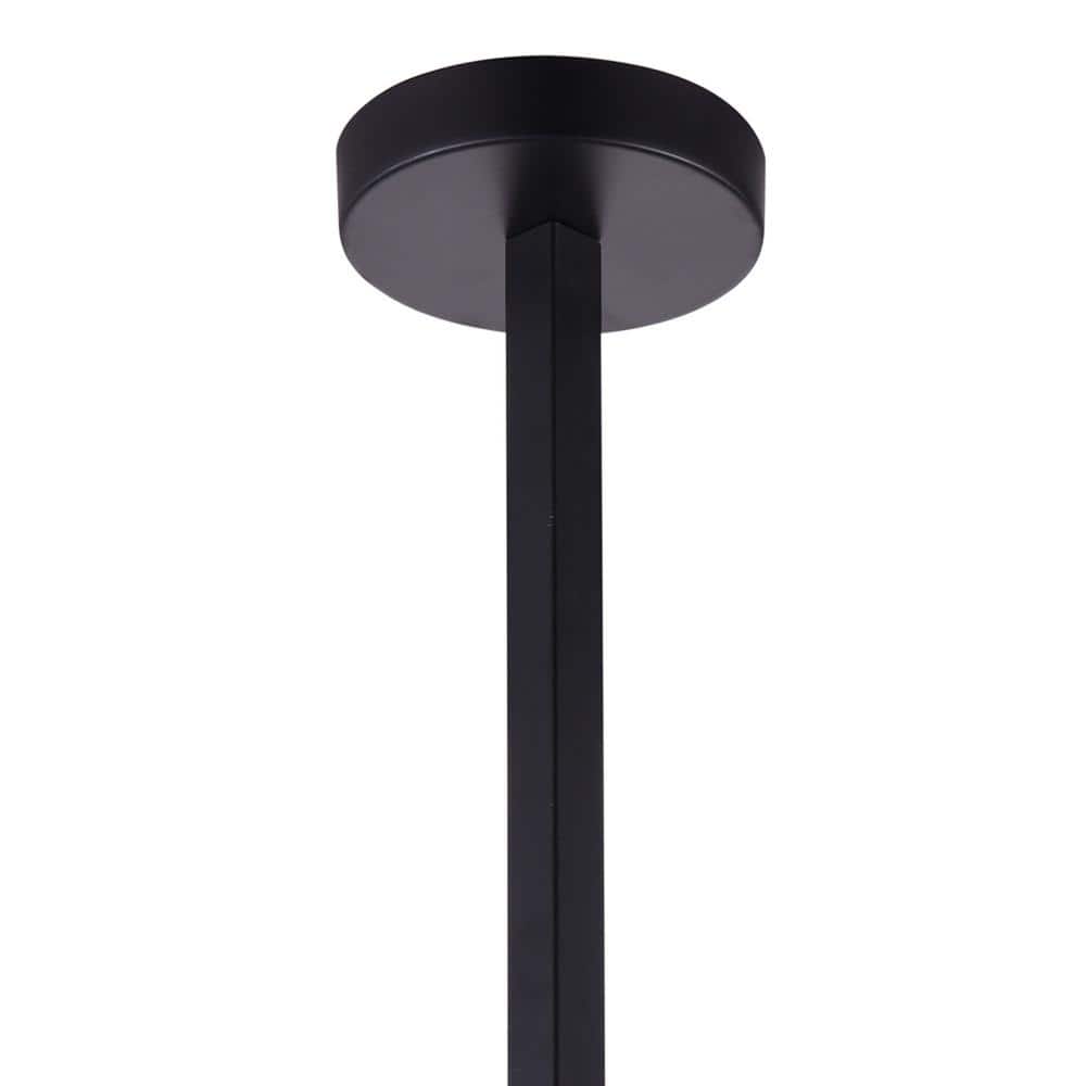 Strum Contemporary 12" Black Steel & Glass LED Bowl Pendant