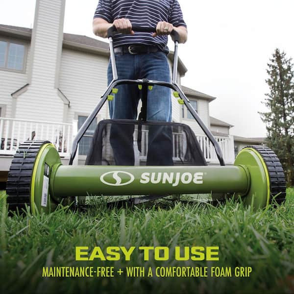 Sun Joe Mow Joe 16 Manual Push Walk Behind Reel Mower with