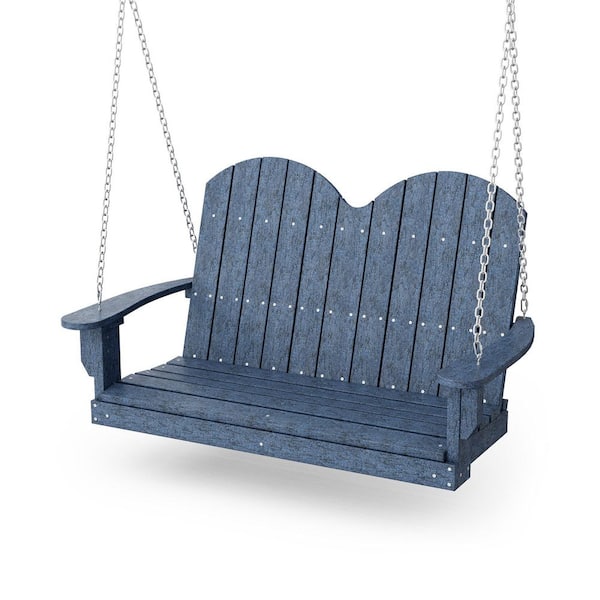 Wildridge Classic 2-Person Patriot Blue Plastic Savannah Porch Swing