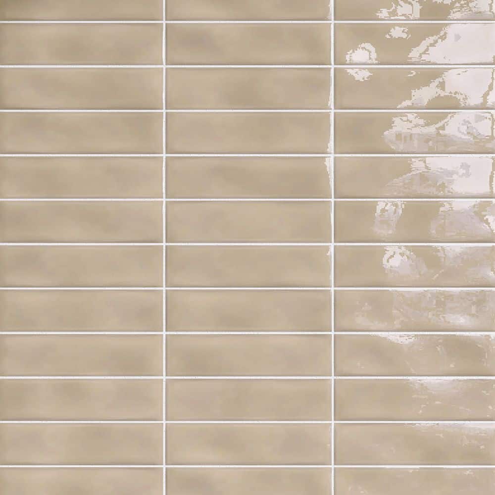 Sierra Almond 2.95 in. x 11.81 in. Glossy Ceramic Subway Tile Sample price history on PriceWatchPro