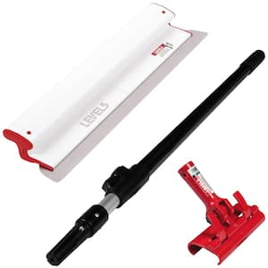 24 in. Composite Skimming Blade Combo with Handle Adapter Plus 37 in. to 63 in. Extension Handle
