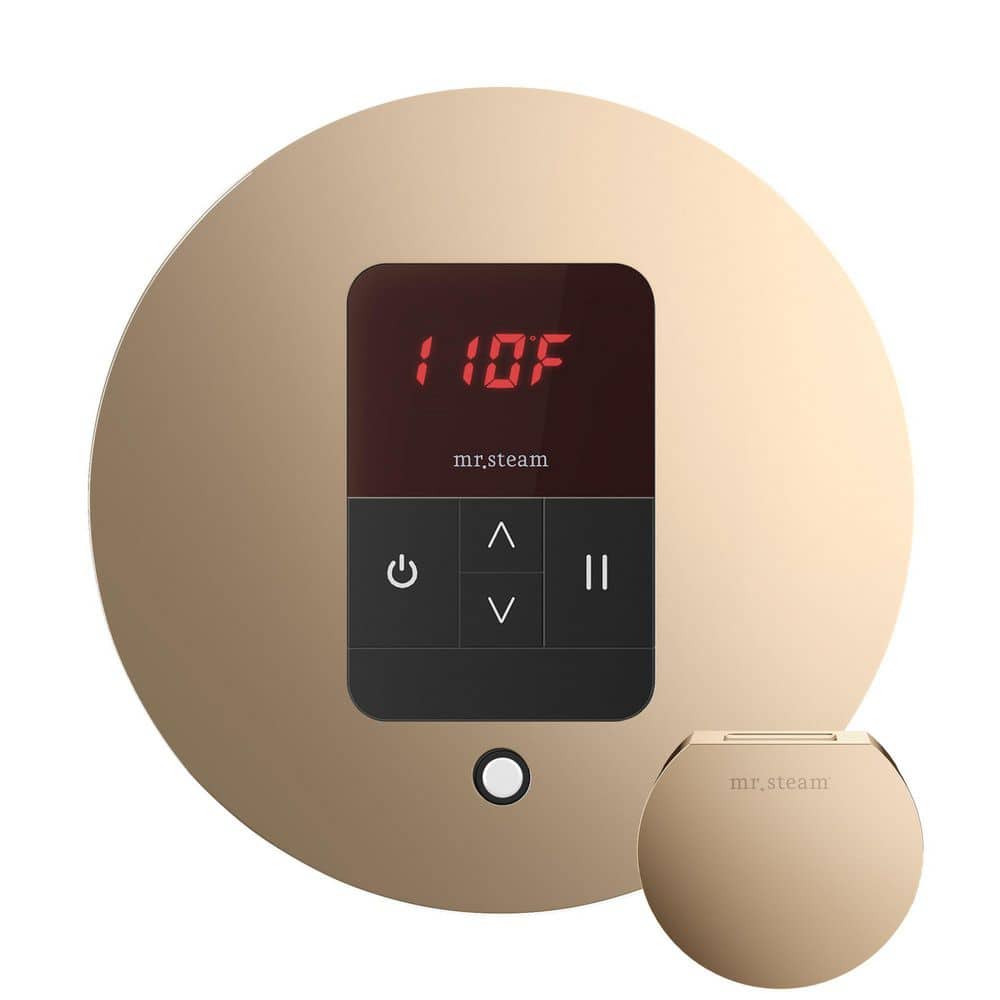 Basic Butler Steam Shower Control Package with Round iTempo Control and Linear Steamhead in Polished Gold price history on PriceWatchPro