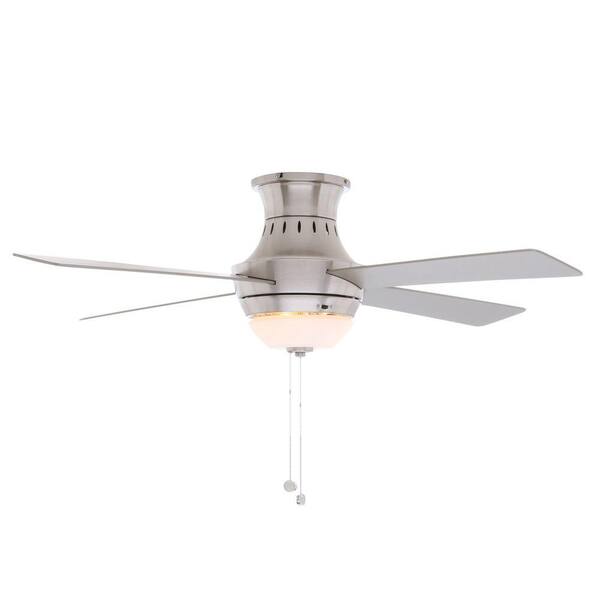 Hampton Bay Wentworth 52 in. Indoor Brushed Nickel Ceiling Fan with Light Kit