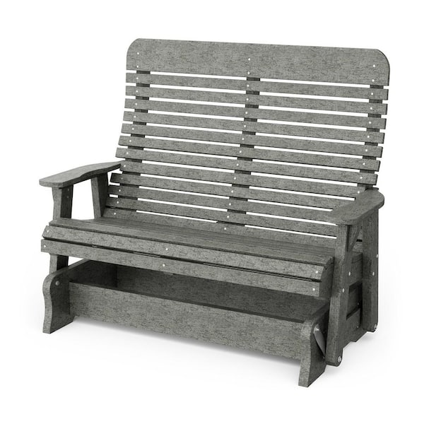 Wildridge Signature 2-Person Dark Gray Plastic Outdoor Double Glider